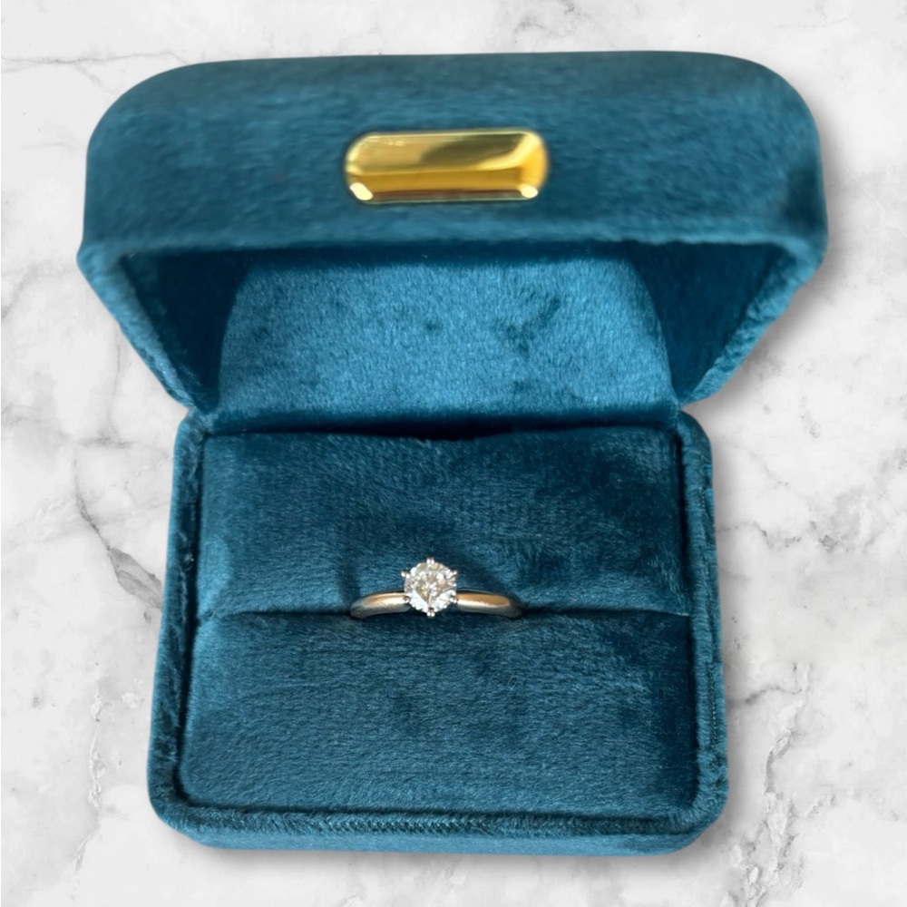 14k Yellow Gold Solitaire Diamond Ring - Picture 2 of 10